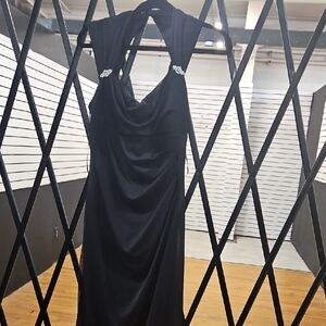 Scarlett Black Backless Dress with Embellishments